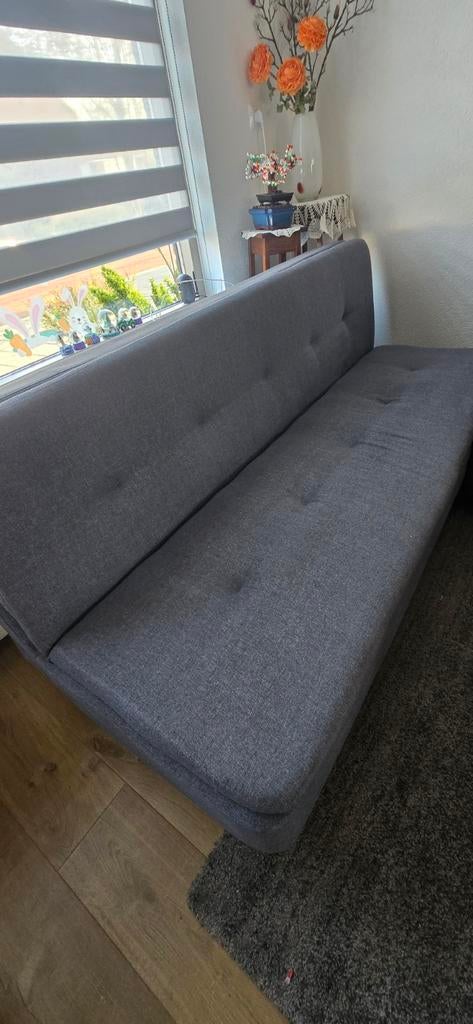 Grijze slaapbank 110x200 - Zo goed als nieuw, Ophalen of Verzenden