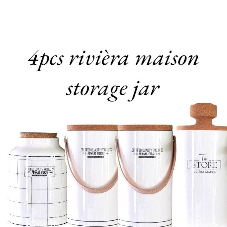 4 Rivièra maison storage kitchen potten, Ophalen of Verzenden, Zo goed als nieuw, Overige materialen, Pot, Bus of Blik