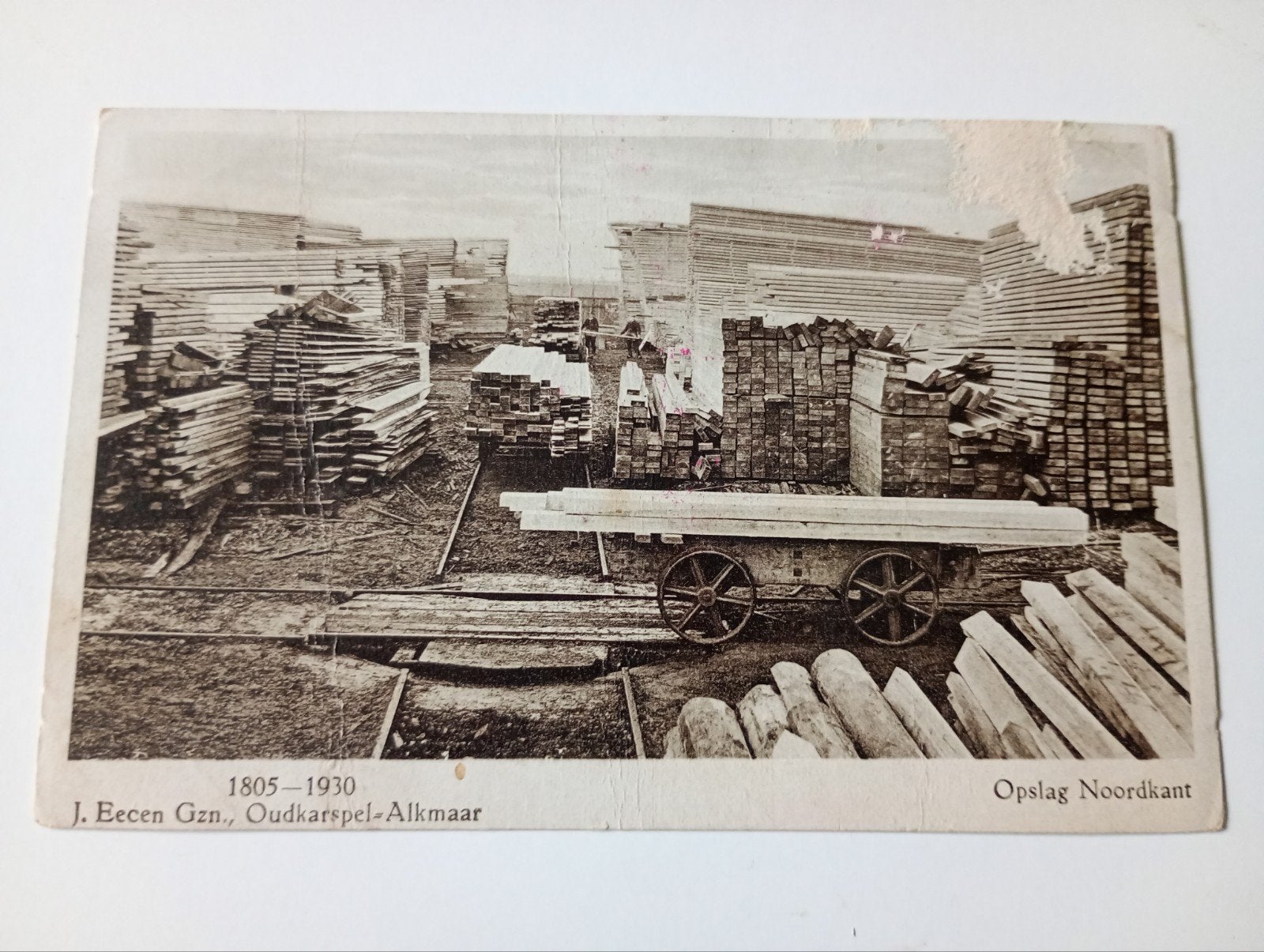 Oudkarspel Alkmaar Houthandel J. Eecen 1930, Ophalen of Verzenden, 1920 tot 1940, Gelopen, Noord-Holland
