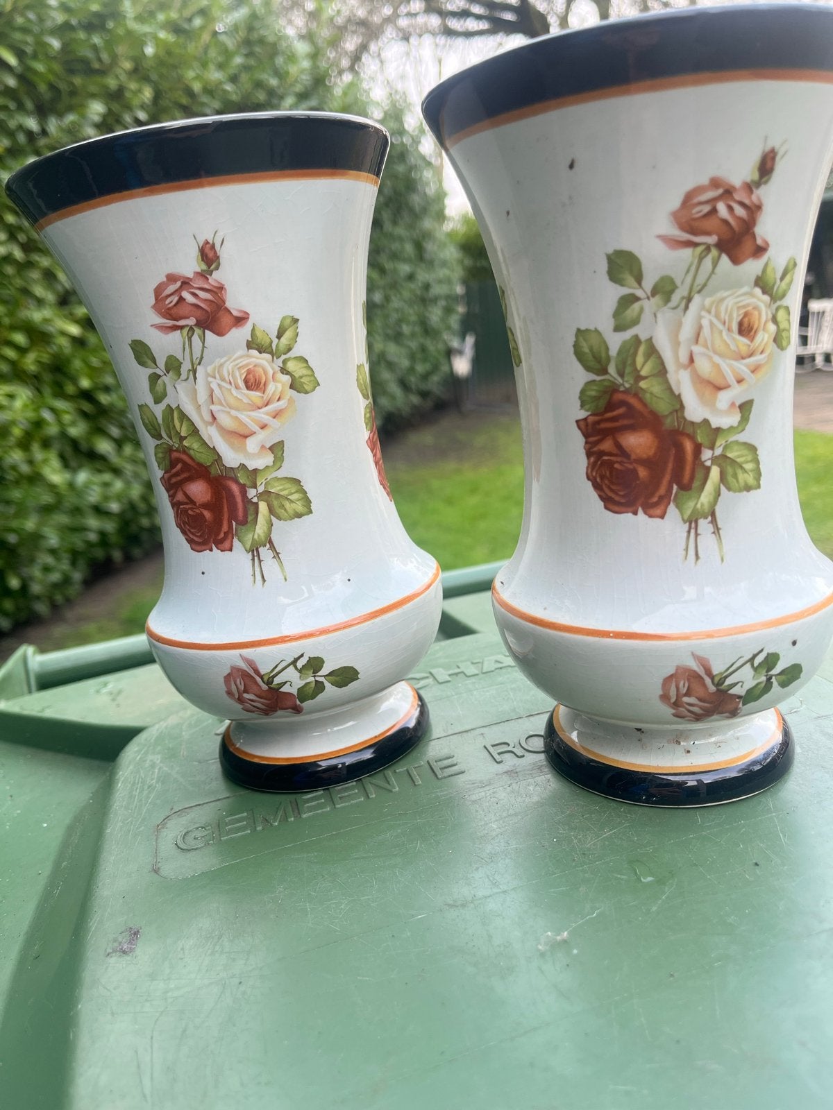 Vintage Modica Gouda Plateel Vazen en Kan - Handwerk Holland, Ophalen