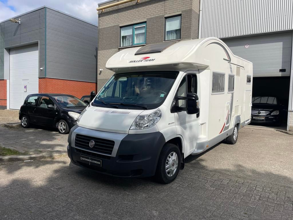 Fiat Ducato 2.3 JTD  Camper Roller T Line Garage S ( 2013), Caravans en Kamperen, Fiat, Fiat, Half-integraal, Cassettetoilet