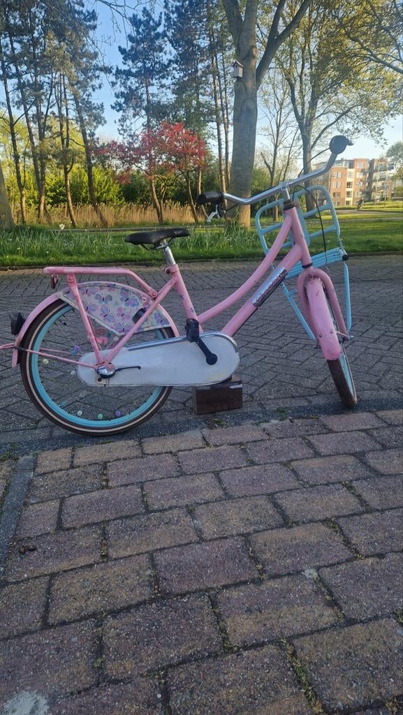 Popal Meisjesfiets 3 versn, Ophalen, Terugtraprem, 22 inch, Gebruikt