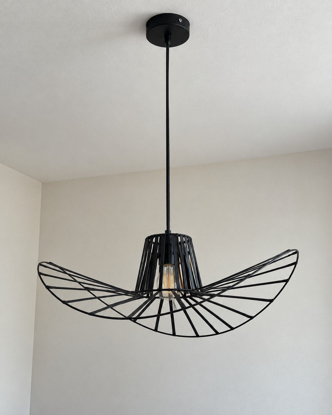 Nieuw: Paco Home HUGO PD & LENA 45 Zwarte Hanglamp E27, Nieuw, Metaal, Modern, E27 (groot)