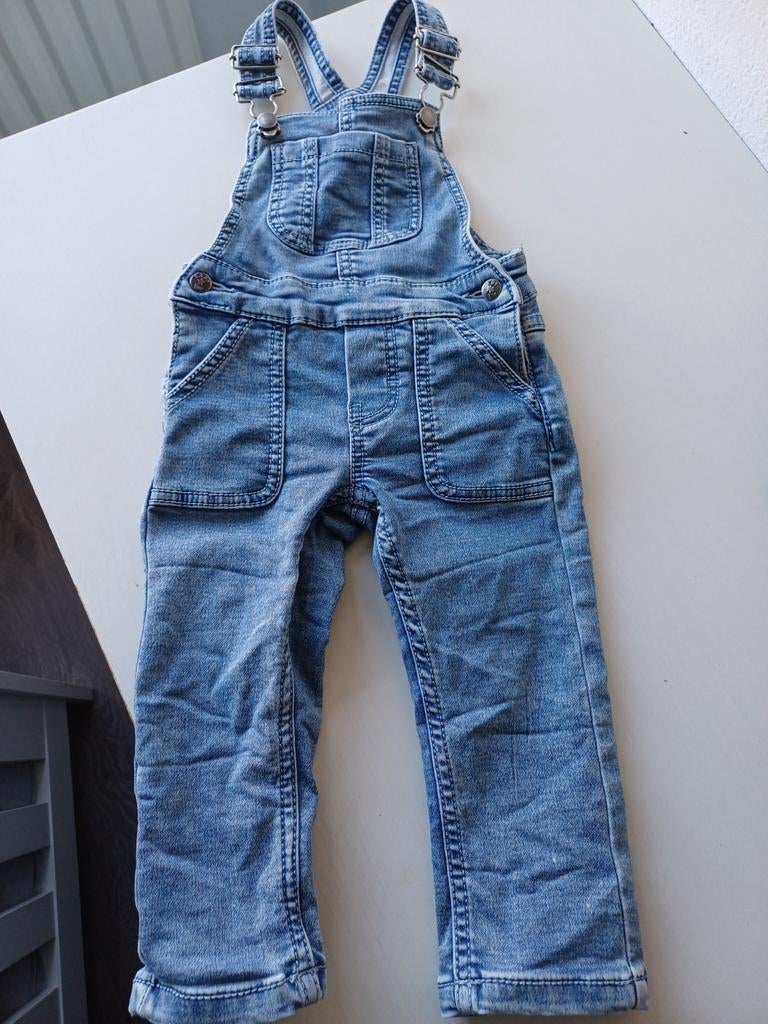 Leuke denim tuinbroek voor baby's, Gebruikt, Jongetje of Meisje, Ophalen of Verzenden, Pakje