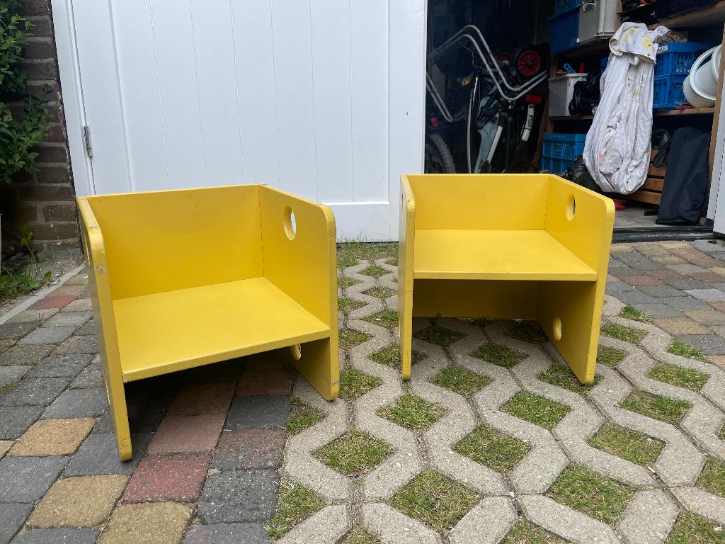Montessori stoel / tafeltje kind (2x), Ophalen, Gebruikt, Stoel(en)