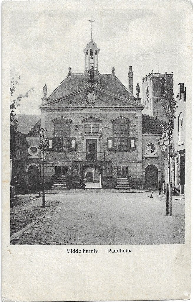 AK Middelharnis - Raadhuis., Verzenden, 1920 tot 1940, Gelopen, Zuid-Holland