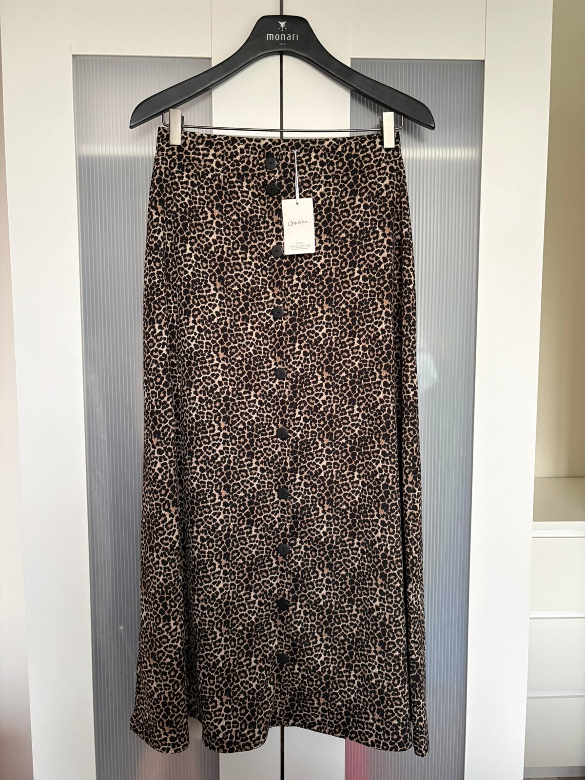 Prachtige luipaard rok Geisha, Zwart, Nieuw, Ophalen of Verzenden, Maat 36 (S)