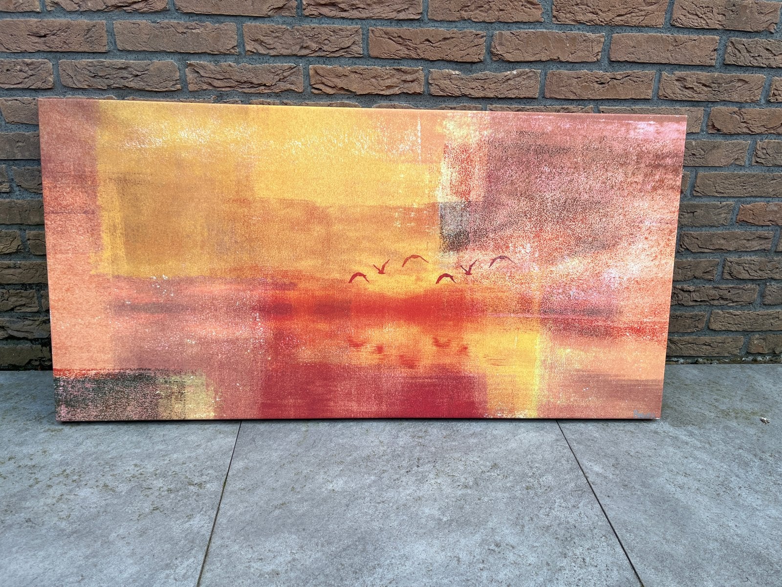 Canvas print van Parvez - Abstracte zonsondergang, Ophalen