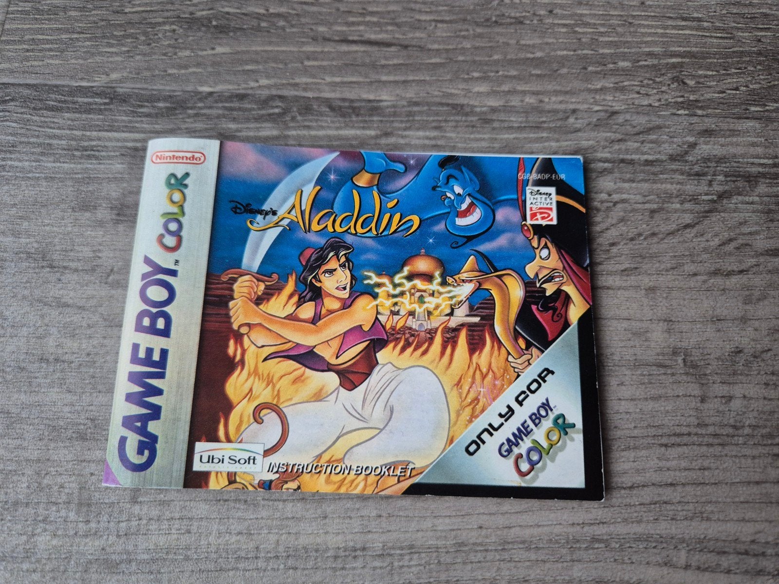 Handleiding Disney's Aladdin Game Boy Color (Ubisoft), Ophalen, Zo goed als nieuw