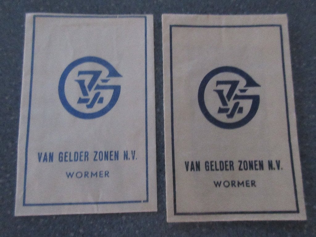 2 x Wormer, Van Gelder Zonen, Verzenden, Nederland