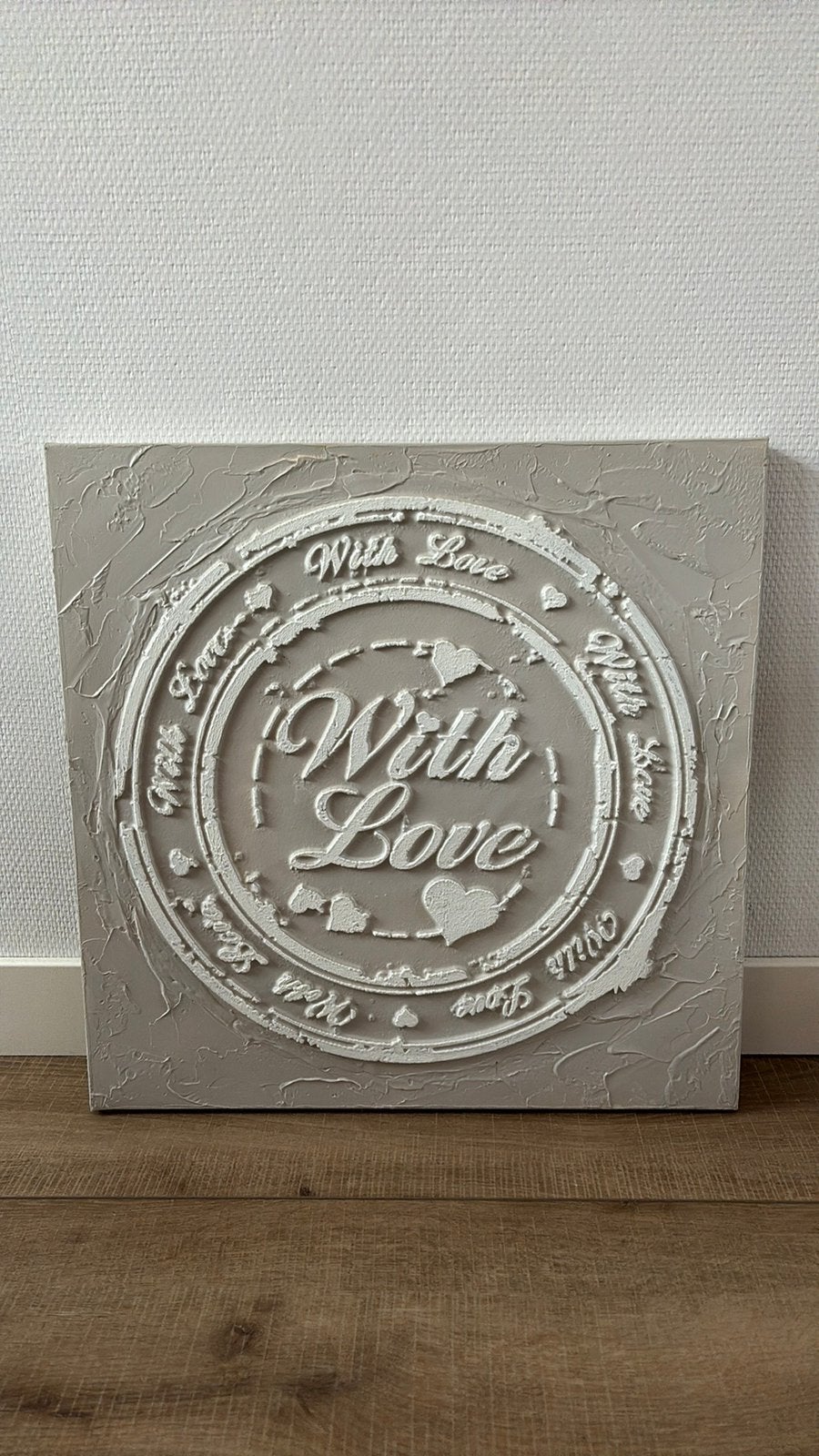 With Love Canvas schilderij, Ophalen of Verzenden, Zo goed als nieuw