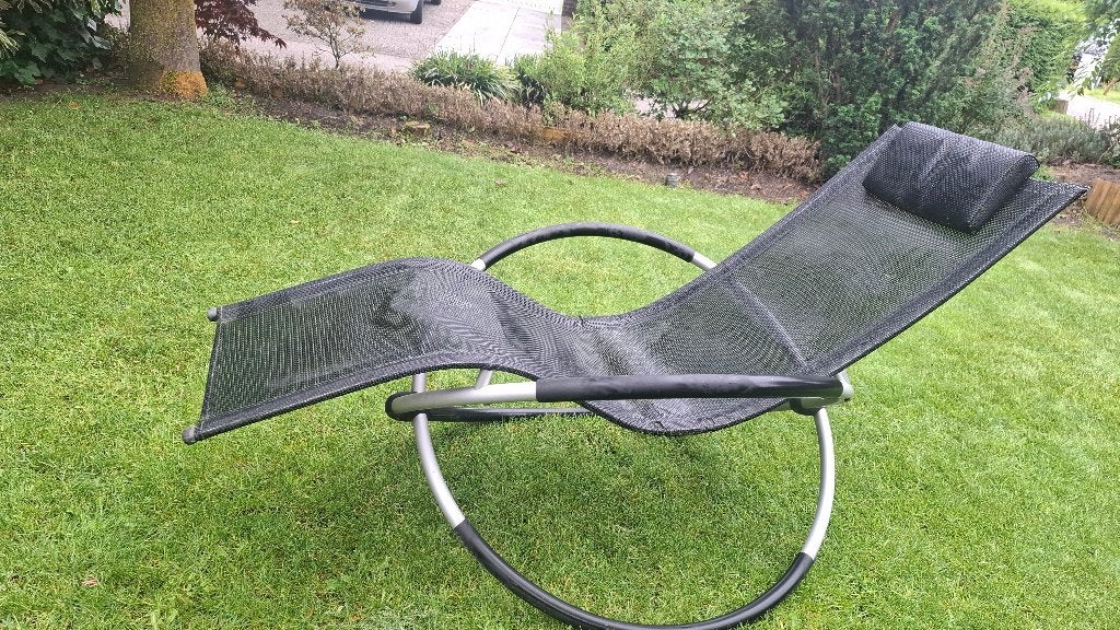 Buiten schommelstoel opvouwbaar, Tuin en Terras, Ophalen, Gebruikt, Aluminium, Inklapbaar