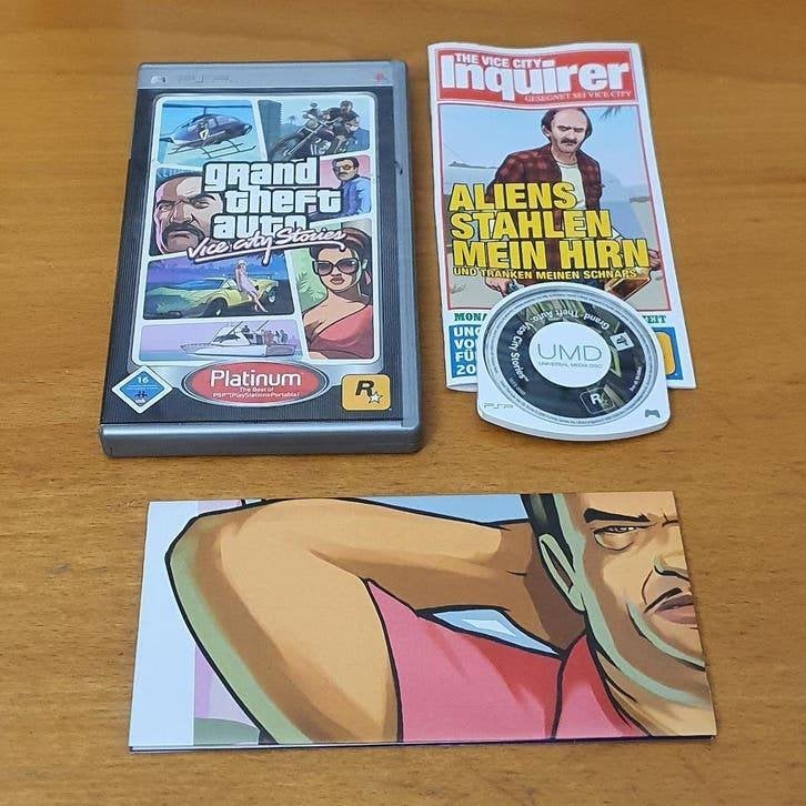 PSP | Grand Theft Auto Vice City Stories met POSTER MAP, Avontuur en Actie, Vanaf 18 jaar, 1 speler, Ophalen of Verzenden