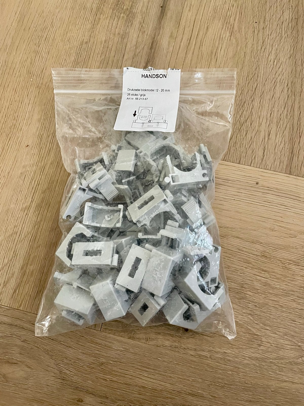 HANDSON Drukzadel blokmodel 12-20 mm, 25 stuks grijs, Ophalen of Verzenden, Nieuw