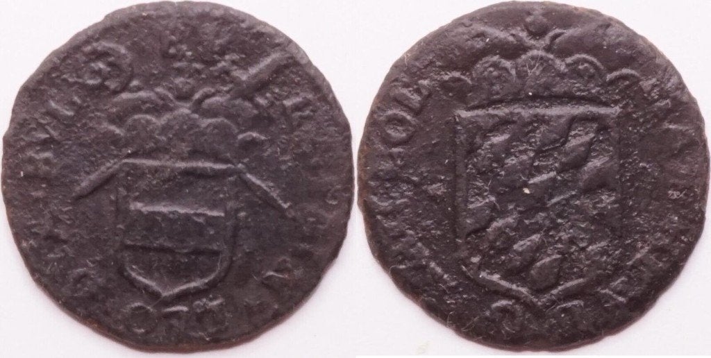 Liard circa 1660, Luik, Maximiliaan Hendrik van Beieren, Ophalen of Verzenden, Metaal, Losse munt