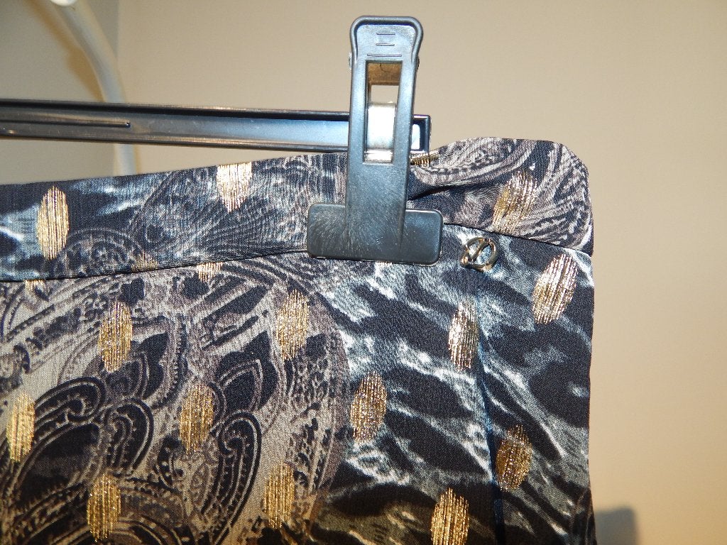 Ladress prachtige rok print goud door de stof goud label XL, Kleding | Dames, Meerkleurig, Maat 46/48 (XL) of groter, Ophalen of Verzenden