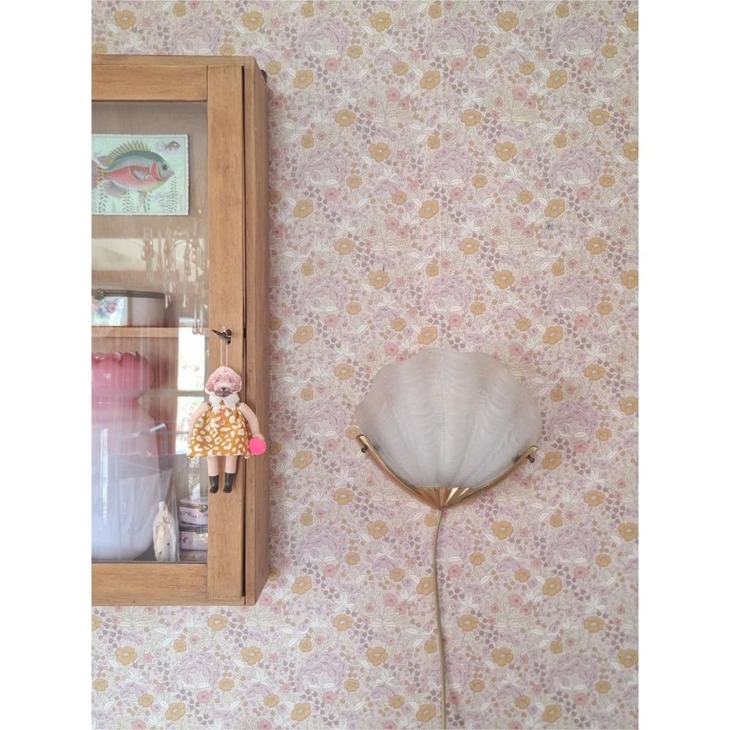 Prachtige schelp wandlamp, Huis en Inrichting, Lampen | Wandlampen, Ophalen of Verzenden, Glas