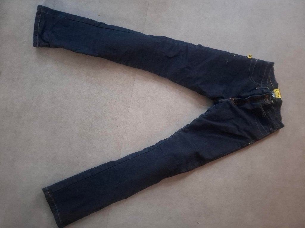 Motor spijkerbroek/Dreggin mt 30, Ophalen of Verzenden, Tweedehands, Broek | textiel