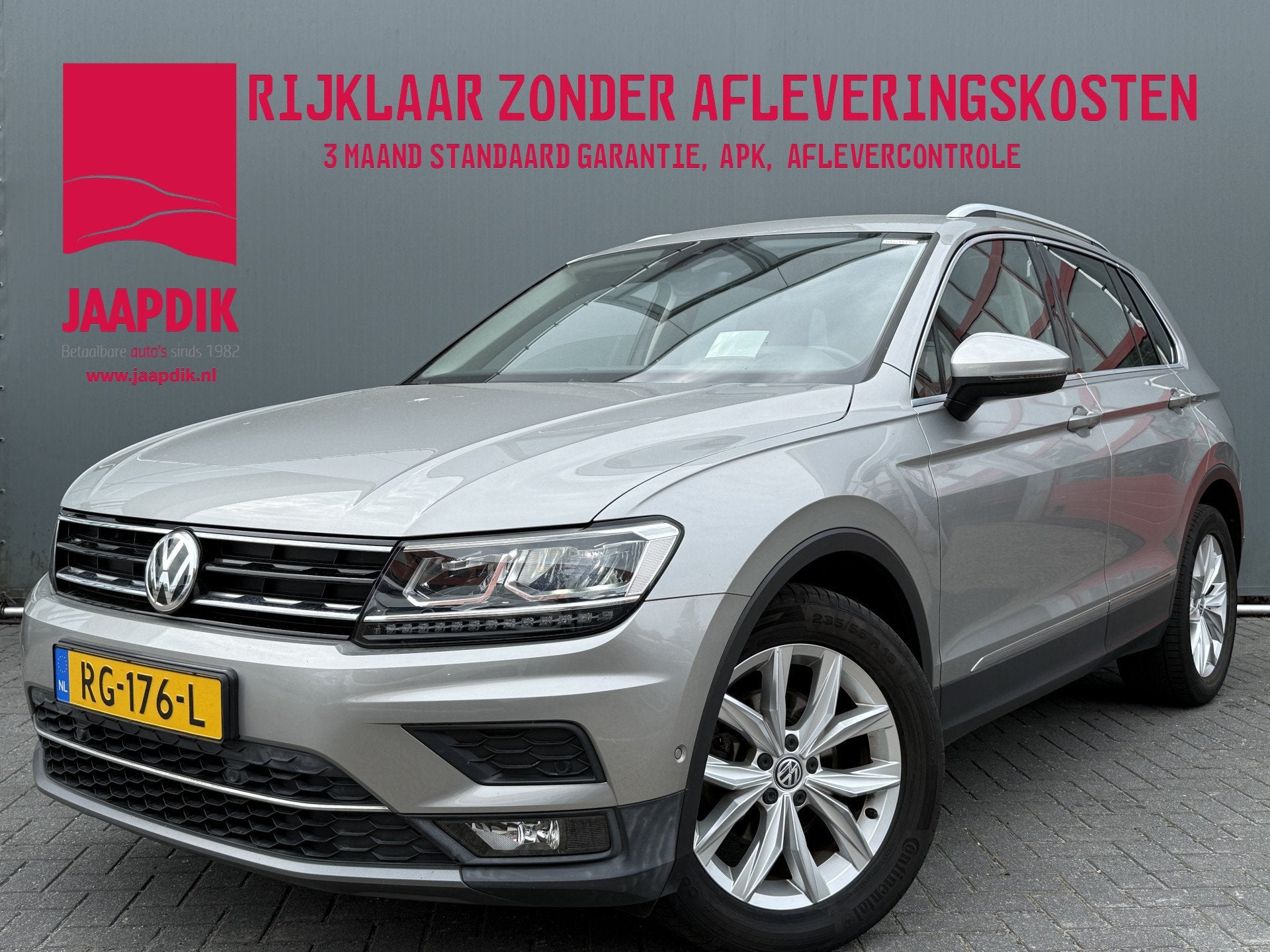 Volkswagen Tiguan BWJ 2017 1.4 TSI 150 PK ACT Highline AUTOM, Stof, 4 cilinders, Adaptive Cruise Control, Origineel Nederlands