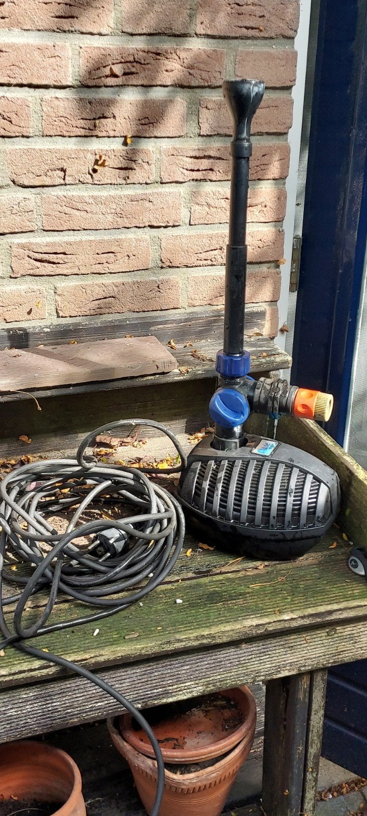 Vijverpomp met fontein, Ophalen of Verzenden, Gebruikt, Vijverpomp
