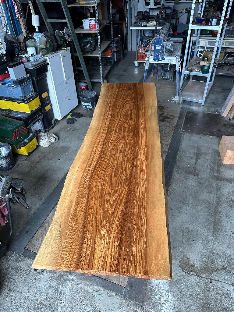 Massief eikenhouten tafel., Eikenhout, Rechthoekig, Nieuw, 200 cm of meer