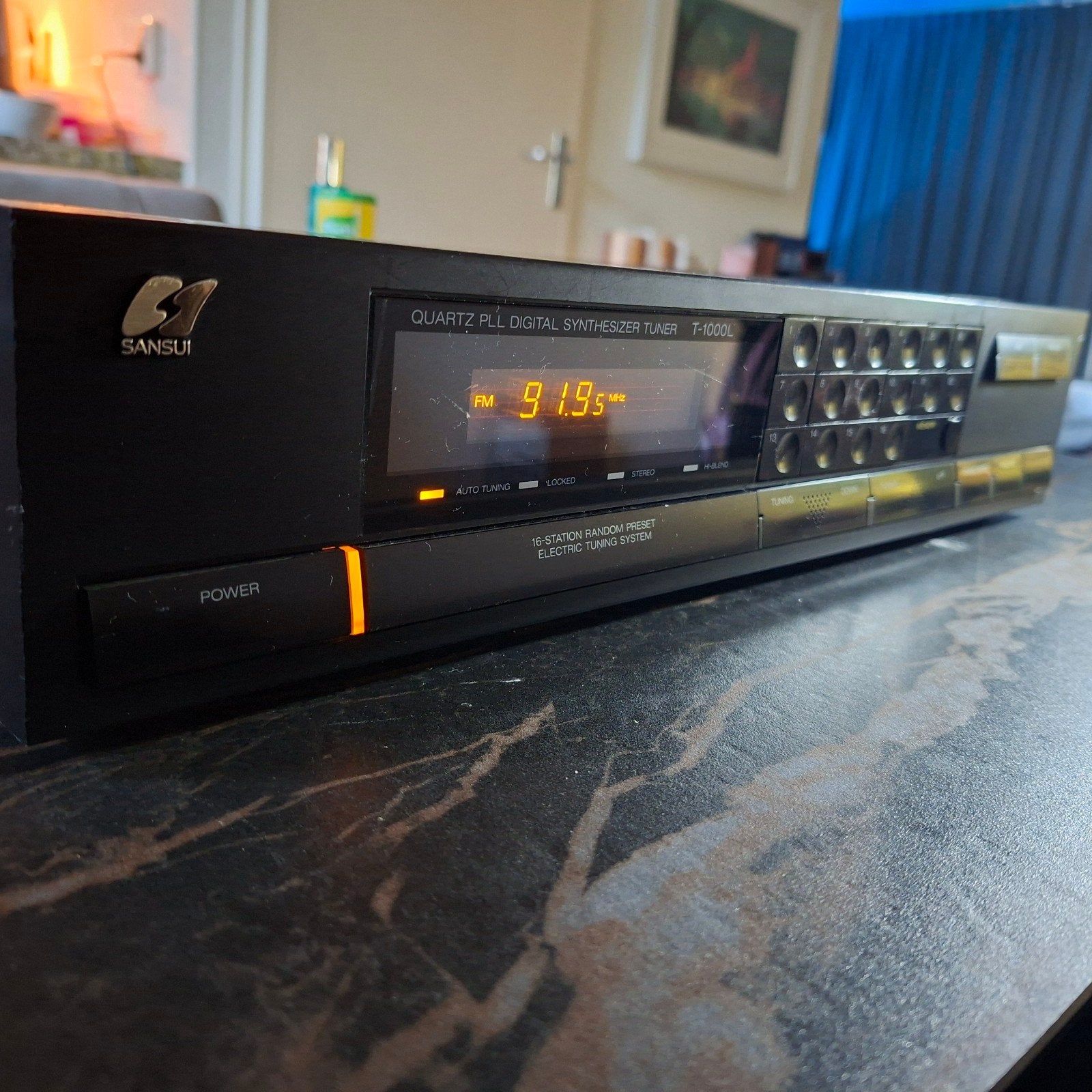 Sansui T-1000L Quartz PLL Digitale Synthesizer Tuner, Ophalen, Gebruikt, Analoog