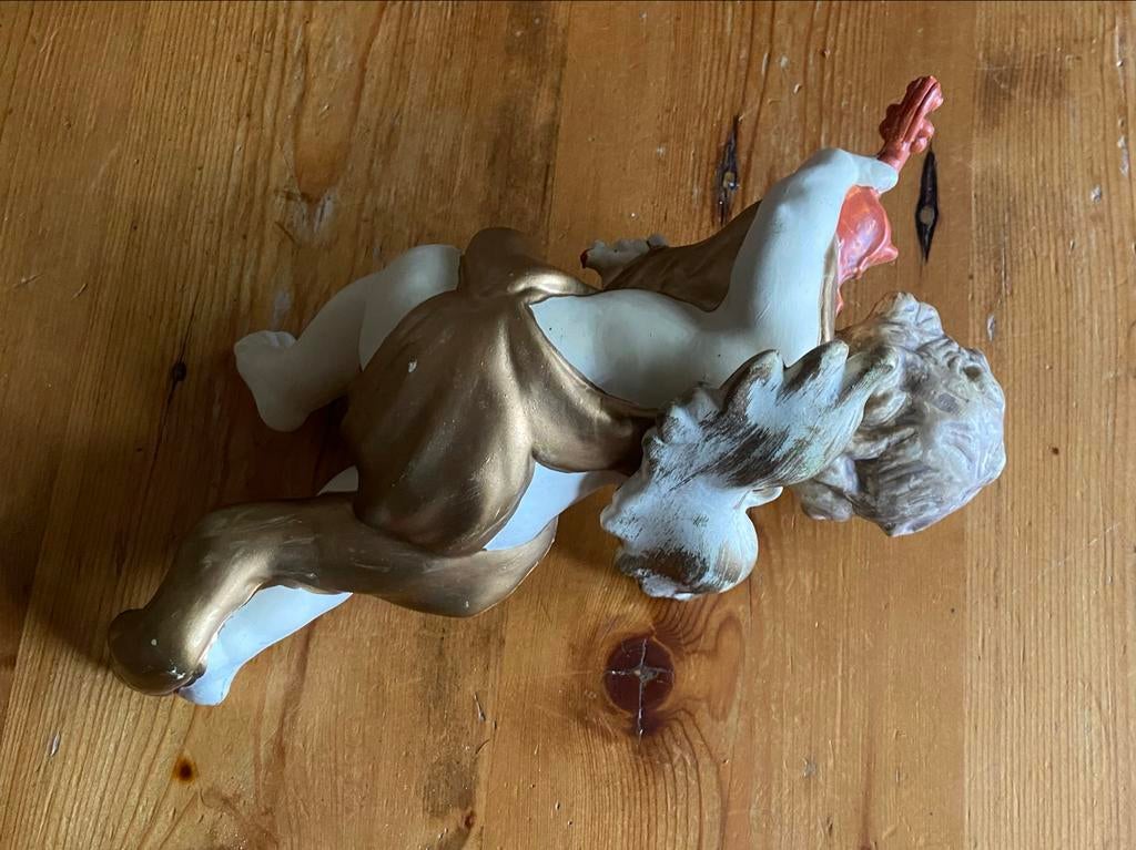 Mooie engel met viool, eventueel op te hangen, Verzamelen, Beelden en Beeldjes, Ophalen of Verzenden, Gebruikt, Religie
