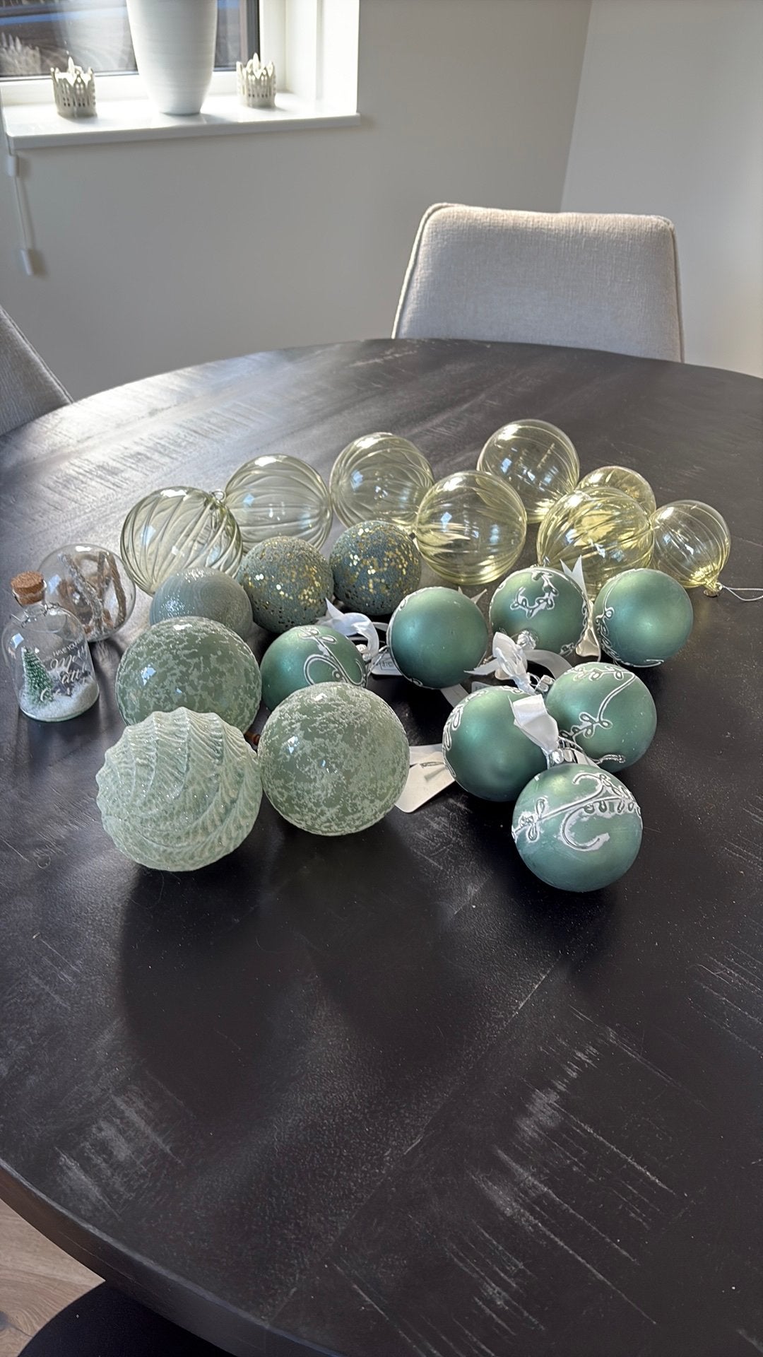 Riviera maison kerstballen groen 13 stuks, Ophalen of Verzenden, Zo goed als nieuw