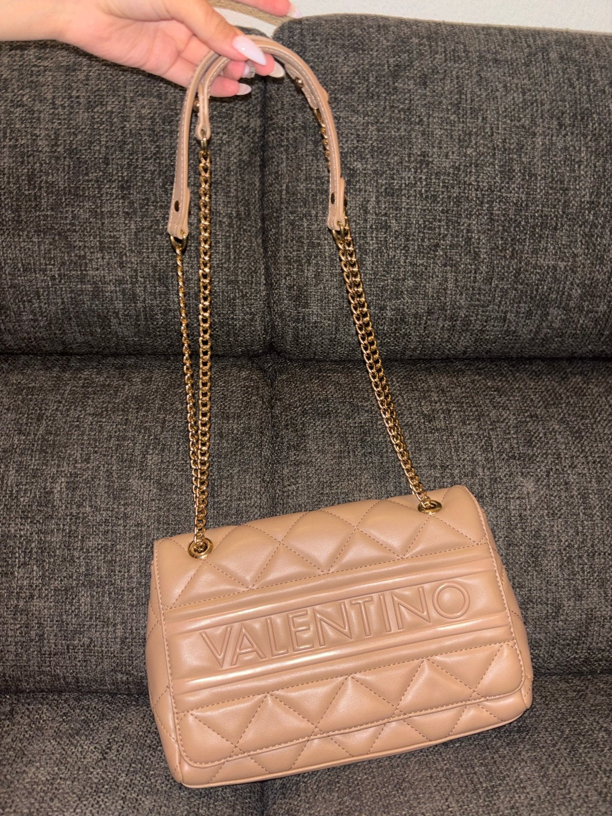 Valentino by Mario Valentino schoudertas, Ophalen, Gebruikt, Beige, Schoudertasje