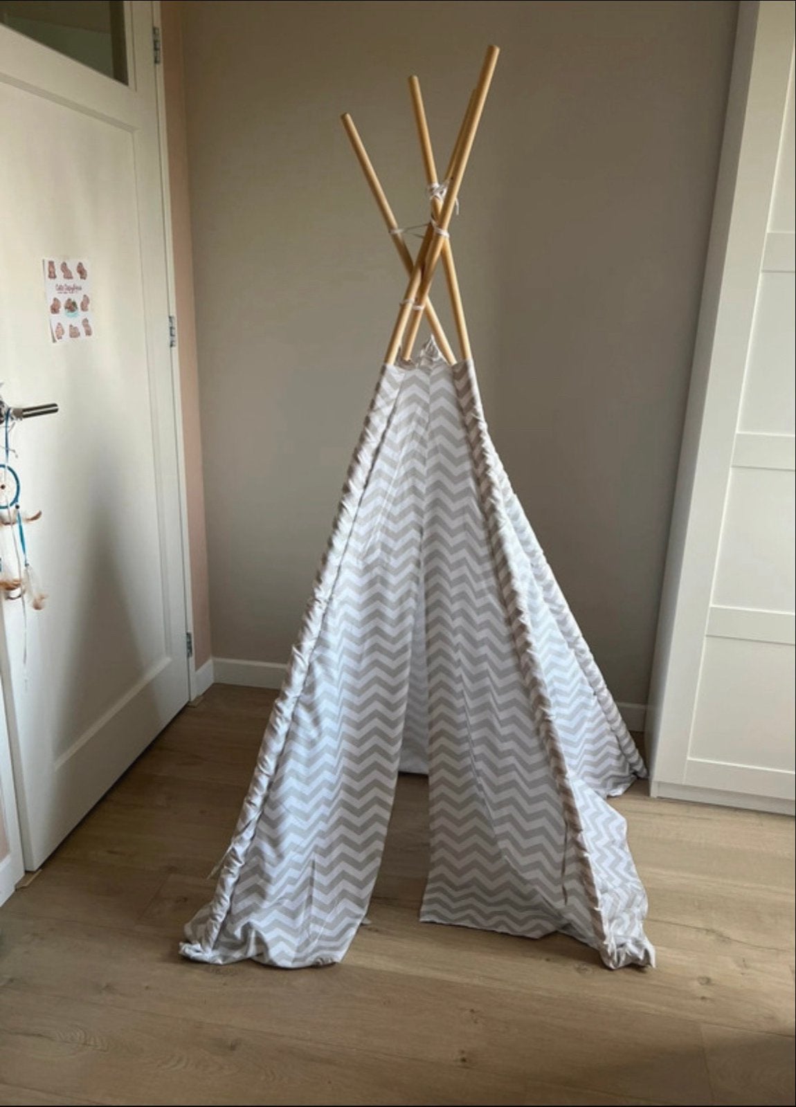 Leuke Tipi speeltent voor kinderen - Grijs zigzag patroon, Ophalen of Verzenden, Zo goed als nieuw