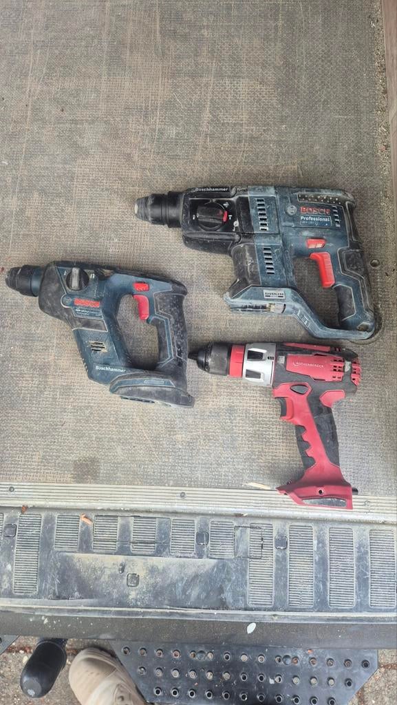 Diverse 18V Accu Machines: Bosch en Rothenberger, Ophalen of Verzenden, Gebruikt, Boor- en/of Breekhamer