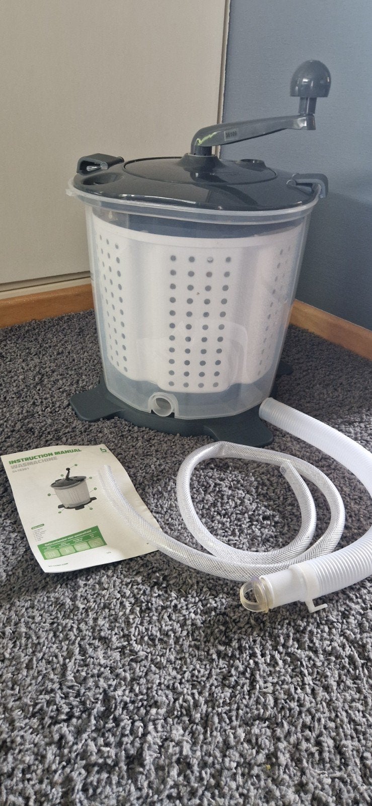 Compacte handwasmachine voor op de camping, Witgoed en Apparatuur, Wasmachines, Ophalen, Zo goed als nieuw, Bovenlader