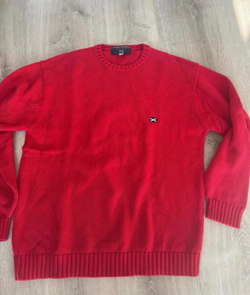 Scapa sports trui M rood heren sweater knitted, Ophalen of Verzenden, Zo goed als nieuw, Rood