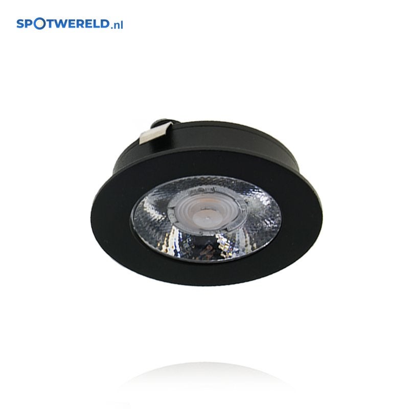 LED Inbouwspot Nivo Mat Zwart | 3W 2700K | IP44 | 240lm, Verzenden, Overige merken, Nieuw, Overige fittingen