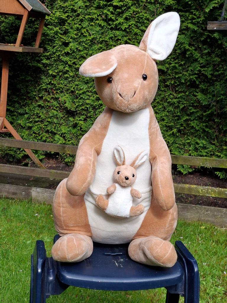 knuffel kangoeroe met kleintje, Kinderen en Baby's, Speelgoed | Knuffels en Pluche, Ophalen, Overige karakters, Overige typen