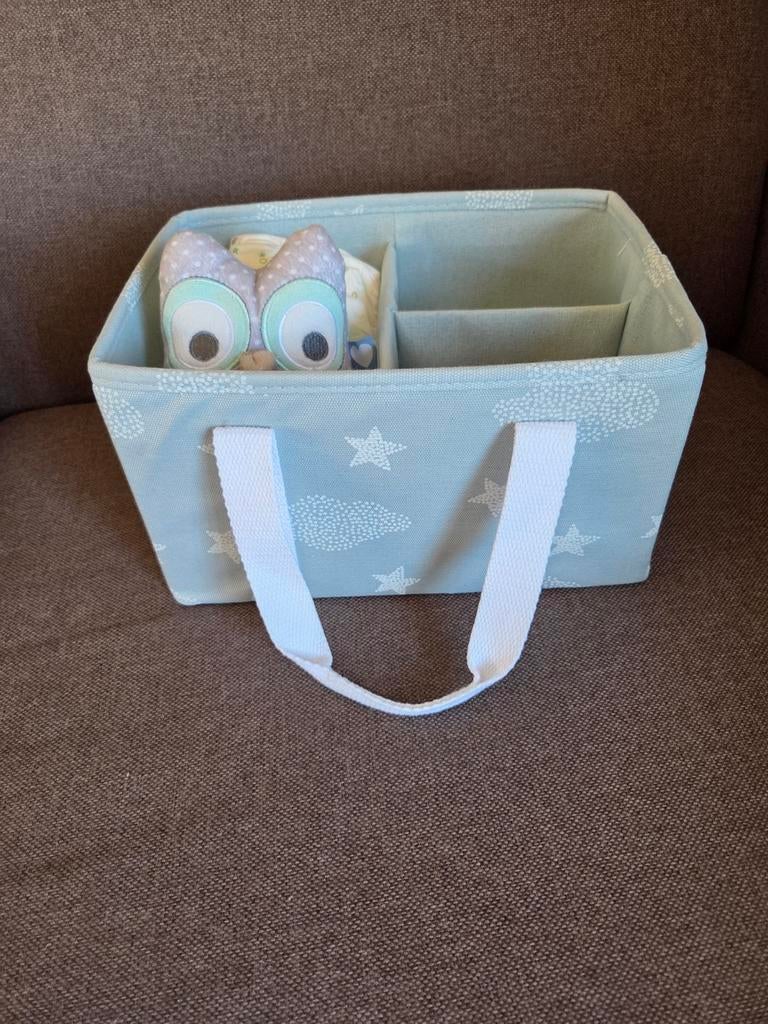 Baby opbergmandje met sterren en wolkenpatroon, Ophalen of Verzenden, Zo goed als nieuw