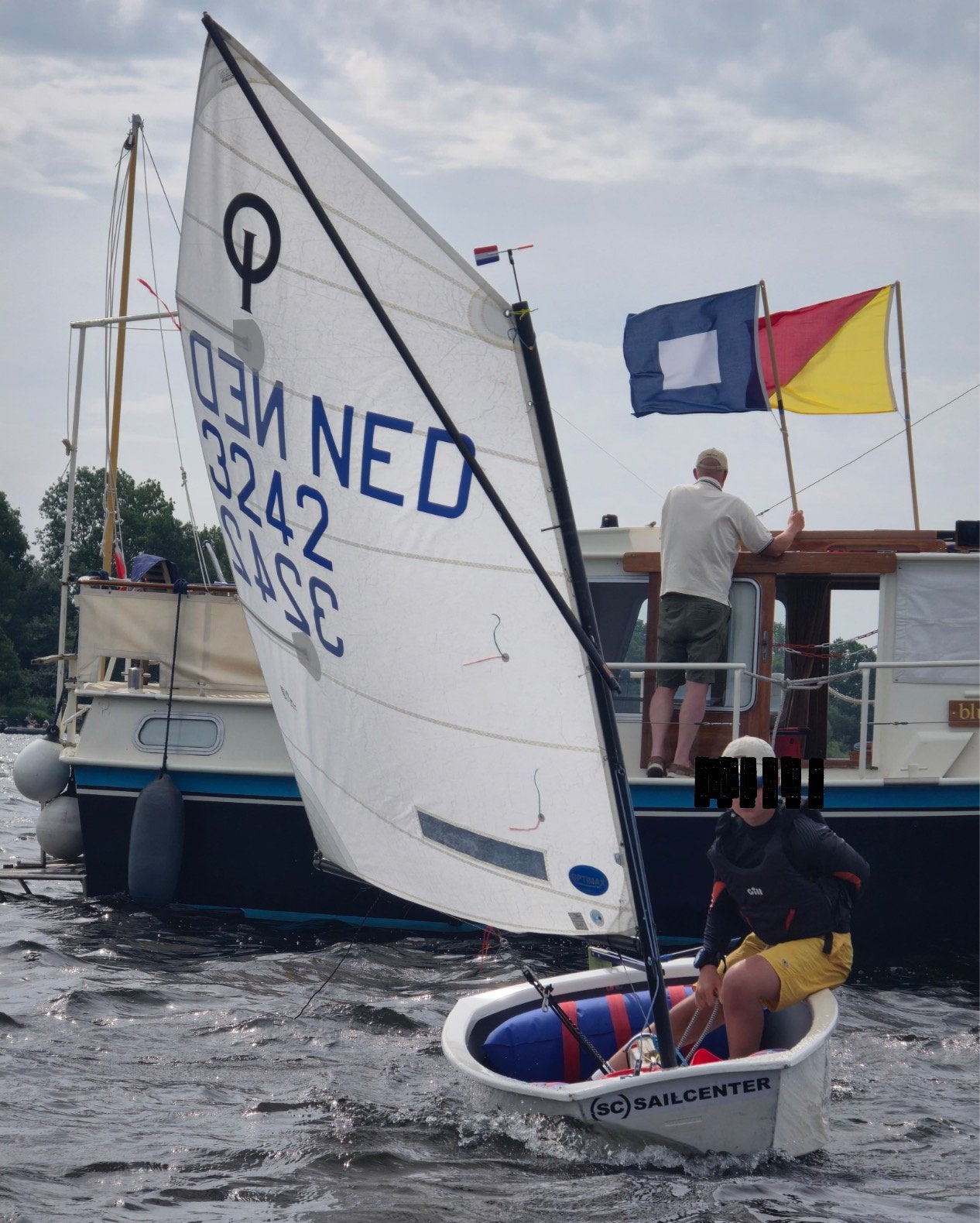 Wedstrijd Optimist Carter  NED 3242, Watersport en Boten, Ophalen, Gebruikt, Carter, Dekzeil