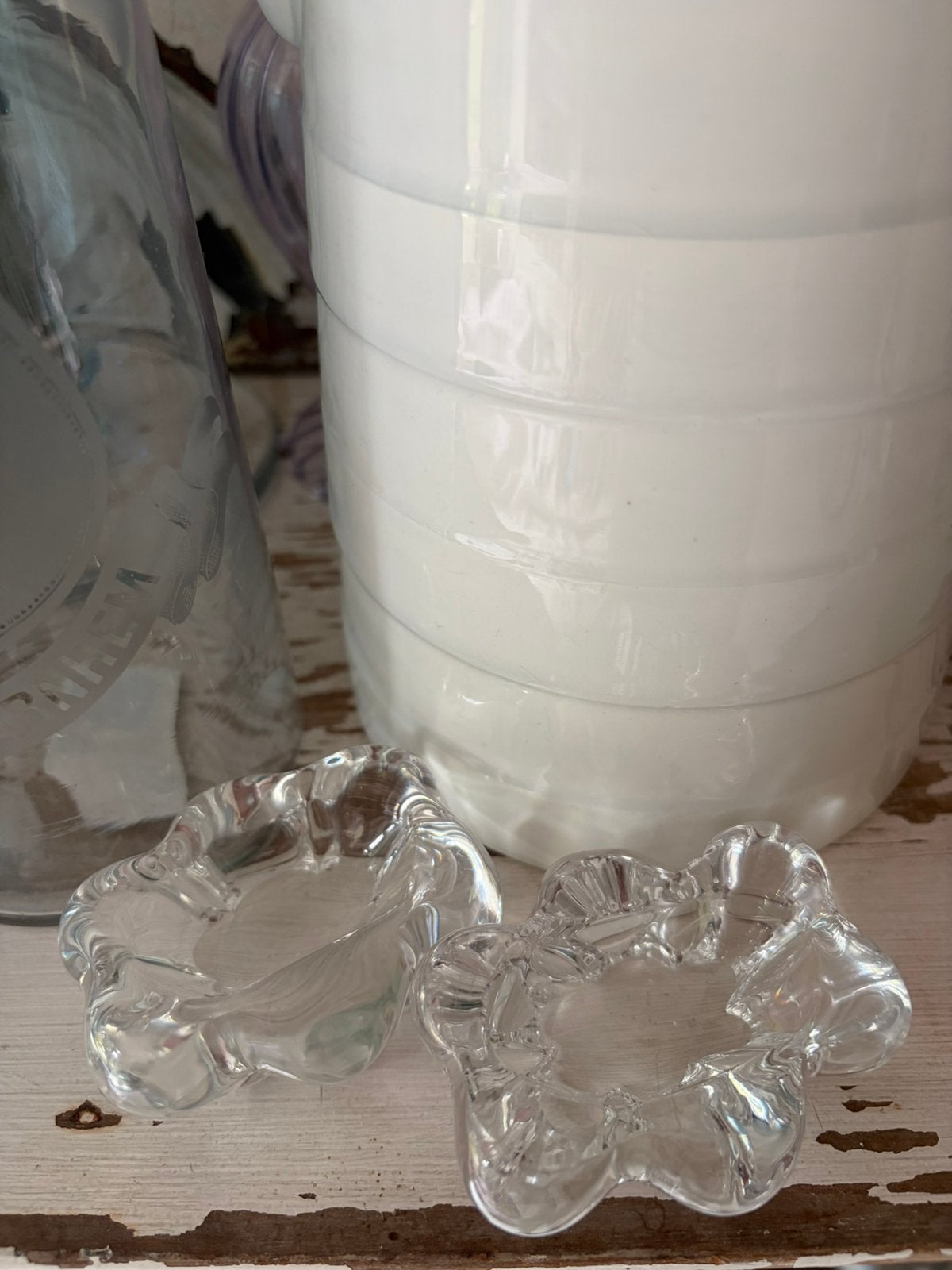 Kristallen peper en zout set DAUM stijl, Antiek en Kunst, Ophalen of Verzenden