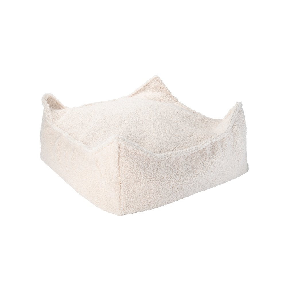Poef Ottoman Teddy Creme Wigiwama, Minder dan 50 cm, Fabrikant LLC Wigiwama, Vierkant, Nieuw