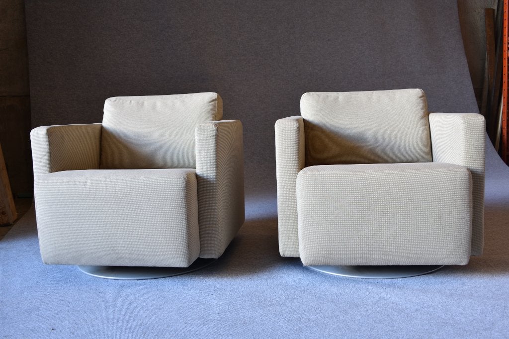 2x Walter Knoll Nelson Fauteuil (EOOS) Design Beige, Ophalen, Hout, 75 tot 100 cm, Zo goed als nieuw