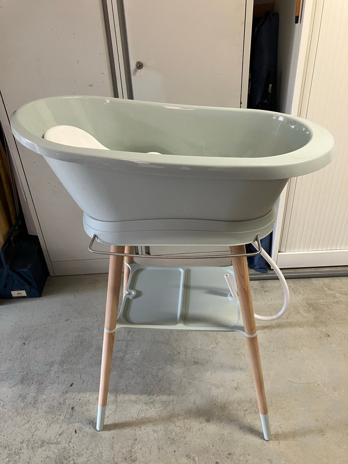 Bébé-jou Babybadset Sky Green met zitje en thermometer, Ophalen, Gebruikt, Badje, Bébé-jou