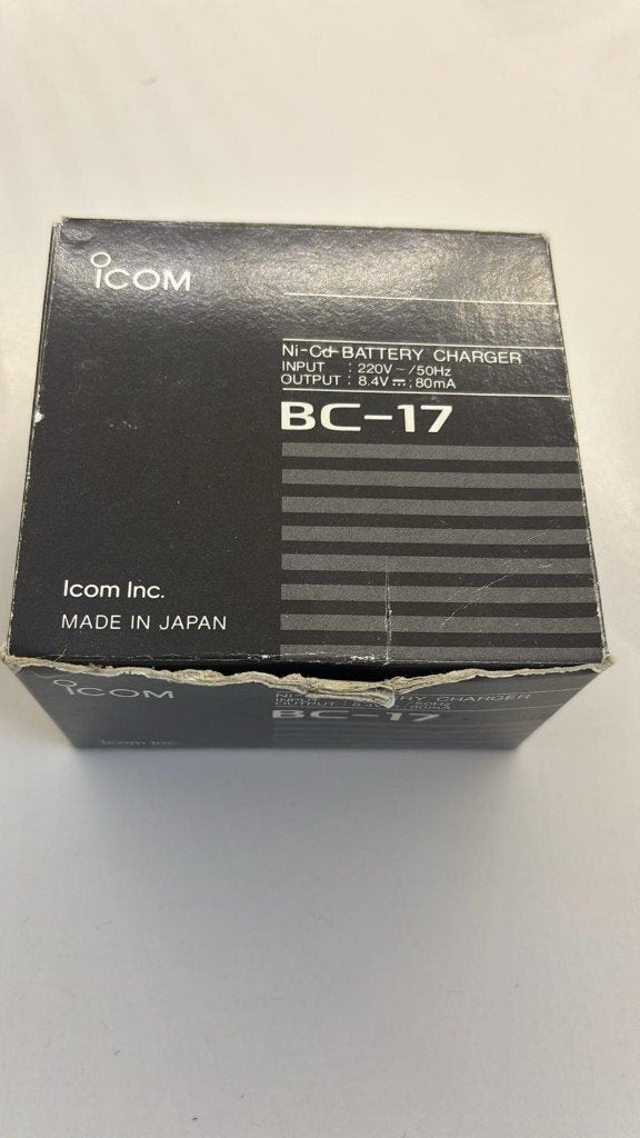 Icom BC-17 Ni-Cd Batterijlader - Made in Japan, Telecommunicatie, Portofoons en Walkie-talkies, Ophalen of Verzenden, Gebruikt