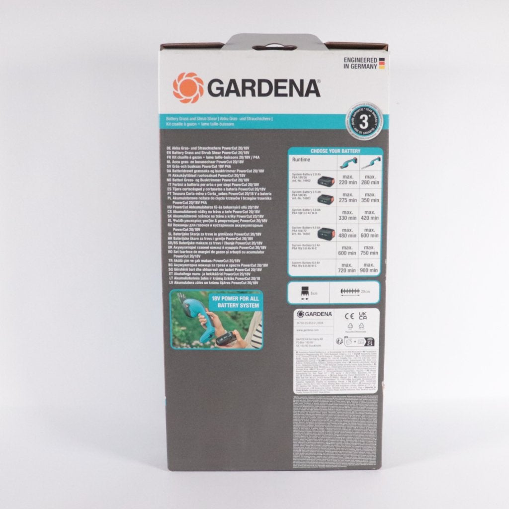 Gardena Powercut 20/18V 2in1 Cutter - Nieuw In Seal, Gardena, Gebruikt, Support@gardena.com, Gardena GmbH, Hans-Lorenser-StraÃŸe 40, 
89079 Ulm
Germany