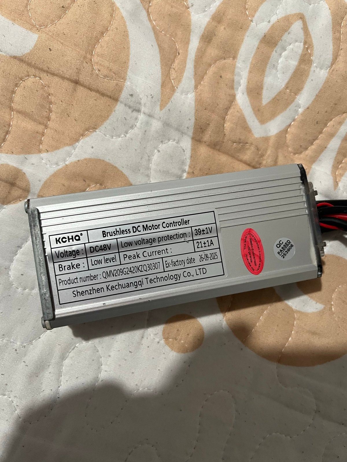 KCHQ Borstelloze DC Motor Controller 48V E-bike, Elektrische fiets, Ophalen of Verzenden, Zo goed als nieuw, Motor
