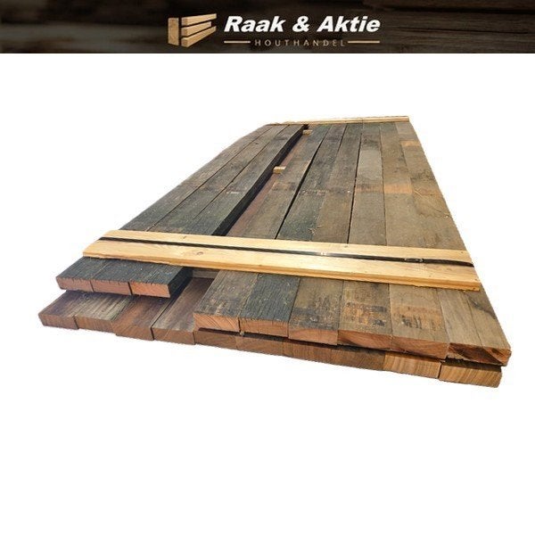 Hardhouten balken 4.0x10.0 cm - nr: HB35, Ophalen, Nieuw, Hardhout, 180 tot 250 cm