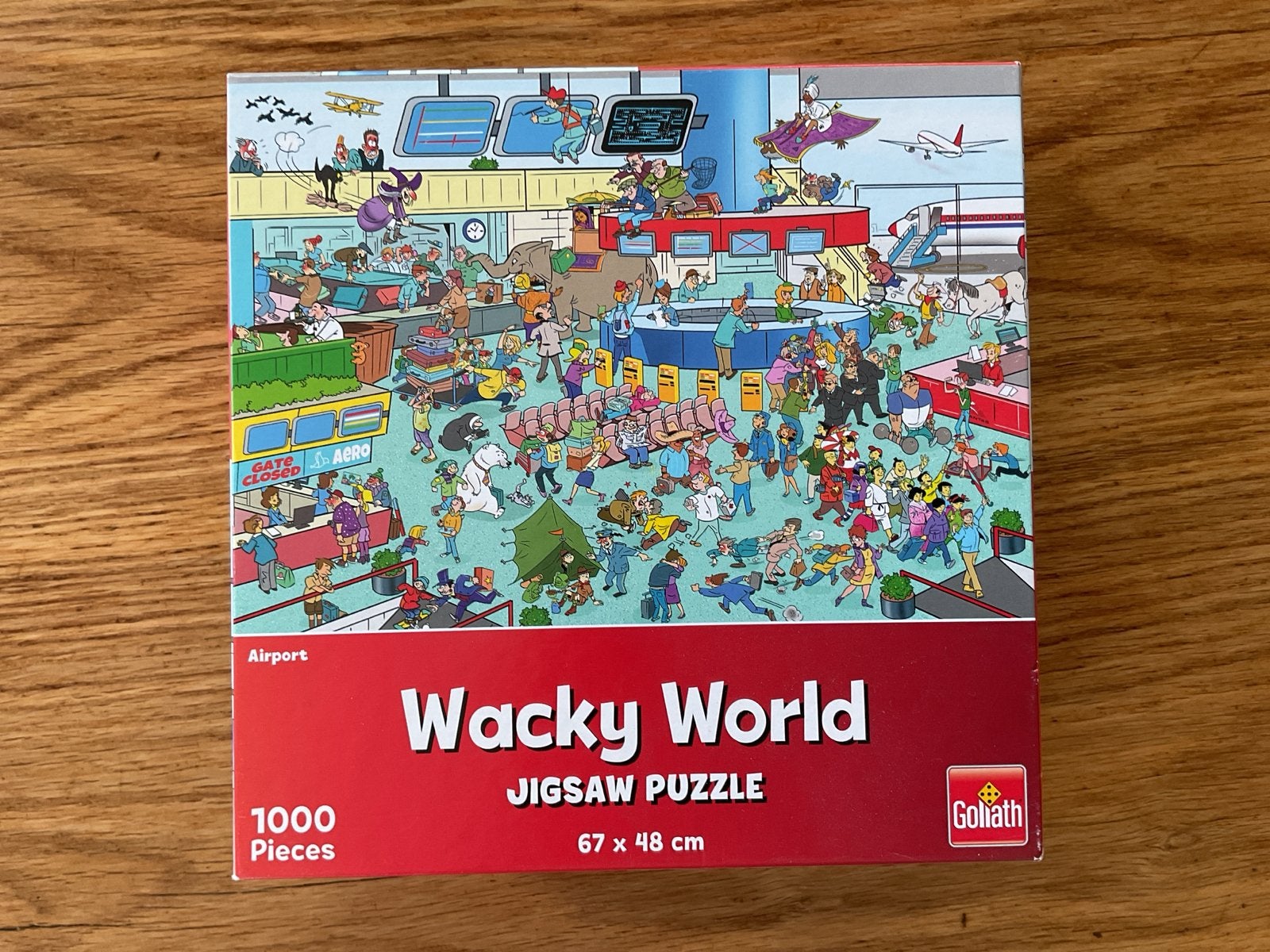 Wacky World Jigsaw Puzzel - Vliegveld 1000 Stukjes, Ophalen of Verzenden, 500 t/m 1500 stukjes, Zo goed als nieuw, Legpuzzel