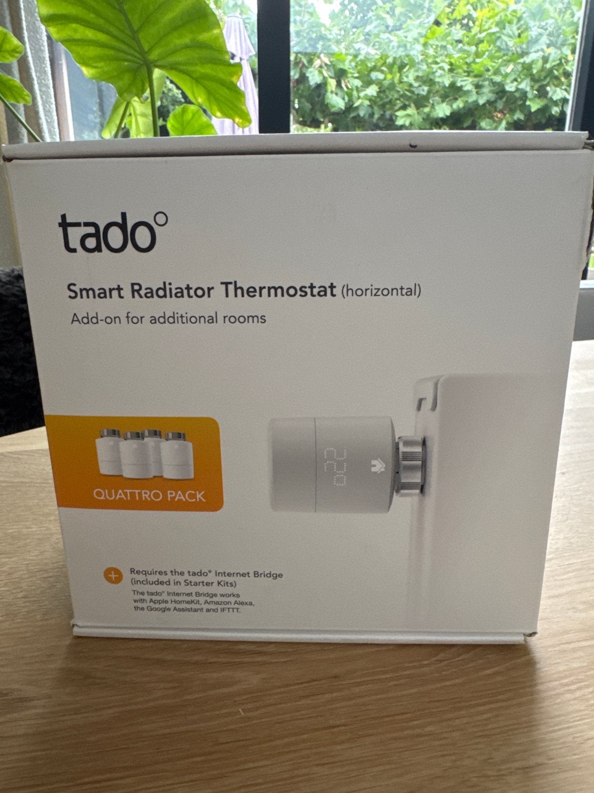Tado Slimme Radiator Thermostaat (Horizontaal) 1 knop, Ophalen of Verzenden, Slimme thermostaat, Nieuw