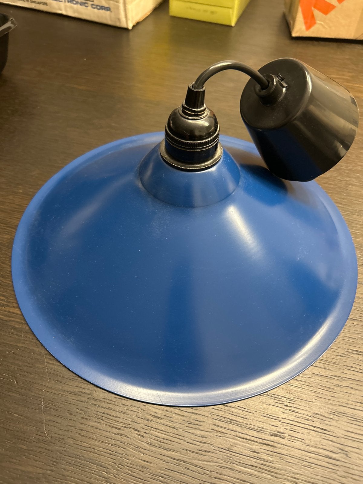 IKEA T501 Retro Plafondlamp - Blauw Vintage Design, Gebruikt, Vintage, Metaal, Blauw