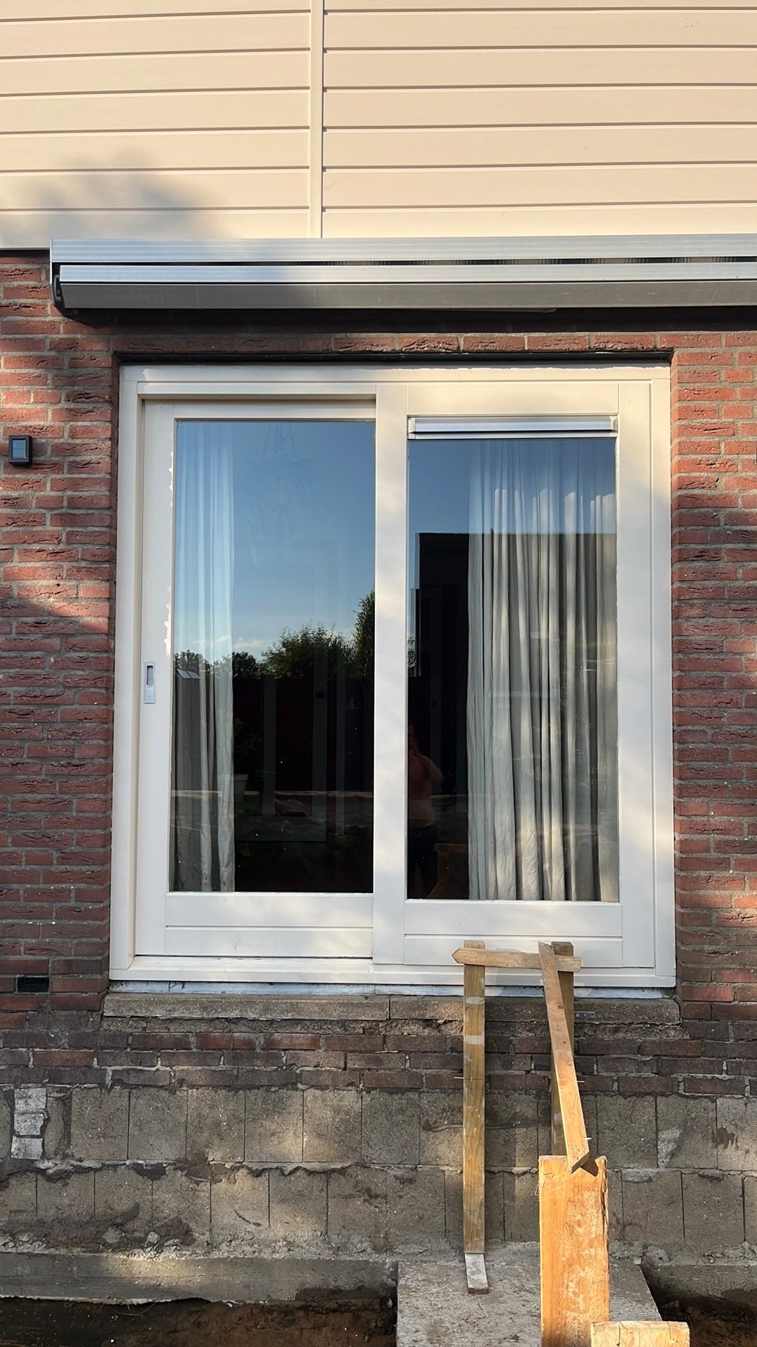 Schuifpui. Hout, Ophalen, Zo goed als nieuw, 150 tot 225 cm, 150 tot 225 cm