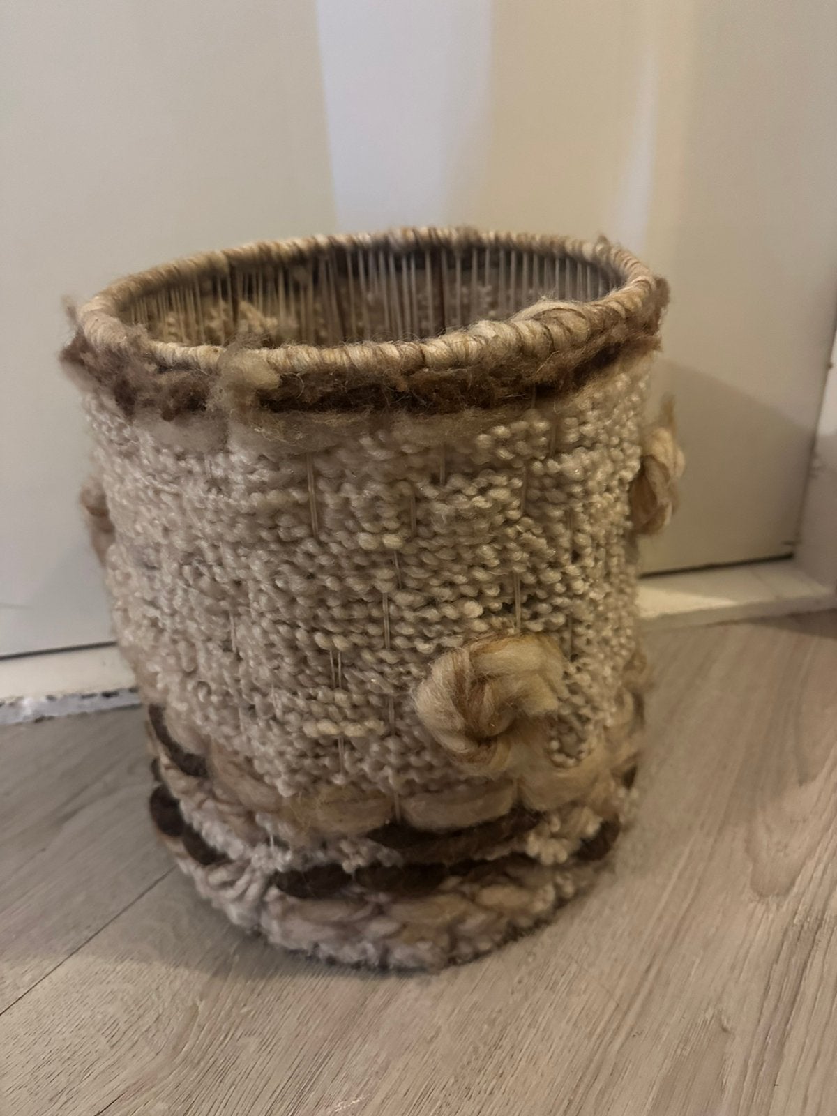 Vintage wollen lampenkap, Ophalen, Rond, Zo goed als nieuw, X